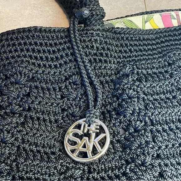 The Sak Black Crochet Shoulder / Tote Bag Black - Picture 10 of 16